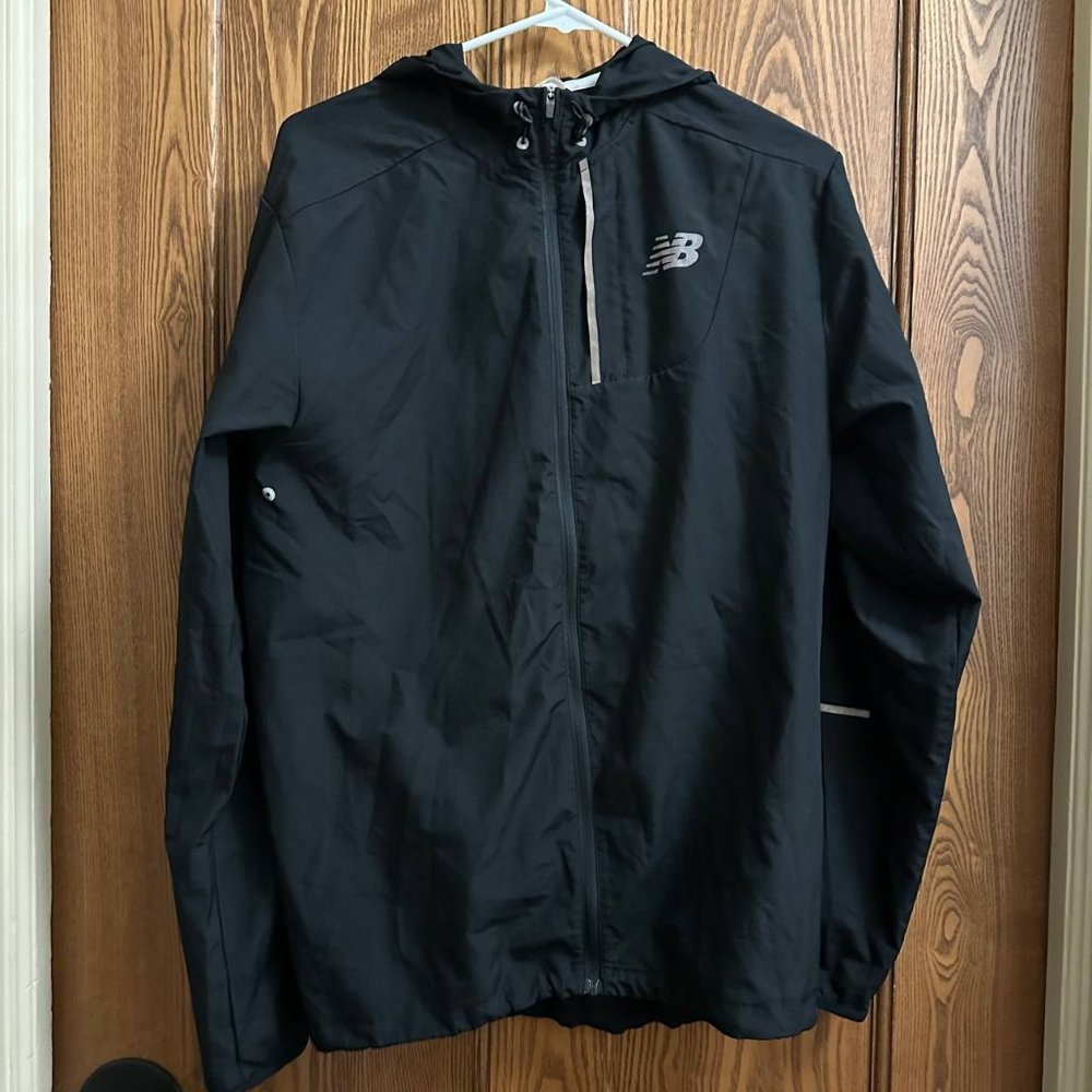 New Balance Reflective Windbreaker in Black
